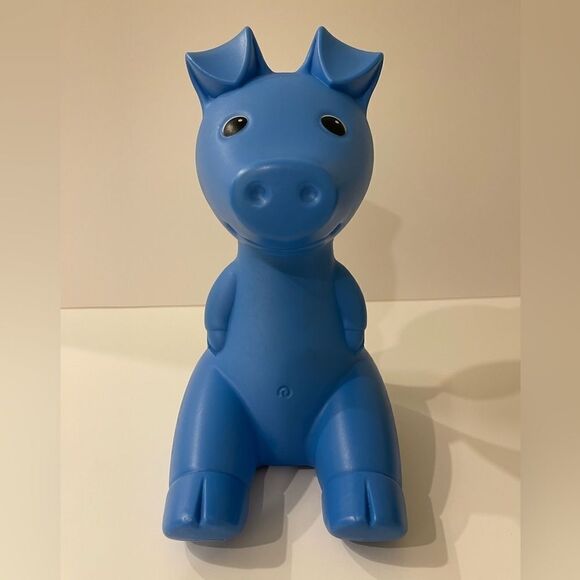 Rare || IKEA || Rigid plastic coin bank by designer Monika Mulder || blue || - Picture 10 of 10